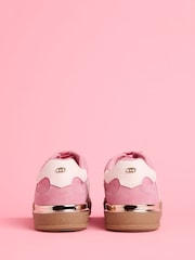 Lipsy Pink Slim Flat Sole Stripe Gum Outsole Trainers - Image 4 of 5