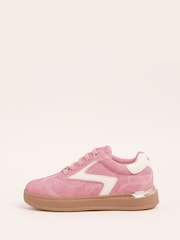 Lipsy Pink Slim Flat Sole Stripe Gum Outsole Trainers - Image 5 of 5