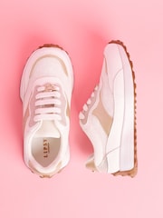 Lipsy White Chunky Lace Up Runner Jogger Trainers - Image 1 of 5