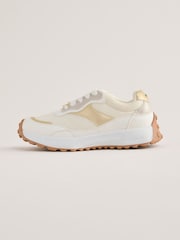 Lipsy White Chunky Lace Up Runner Jogger Trainers - Image 5 of 5
