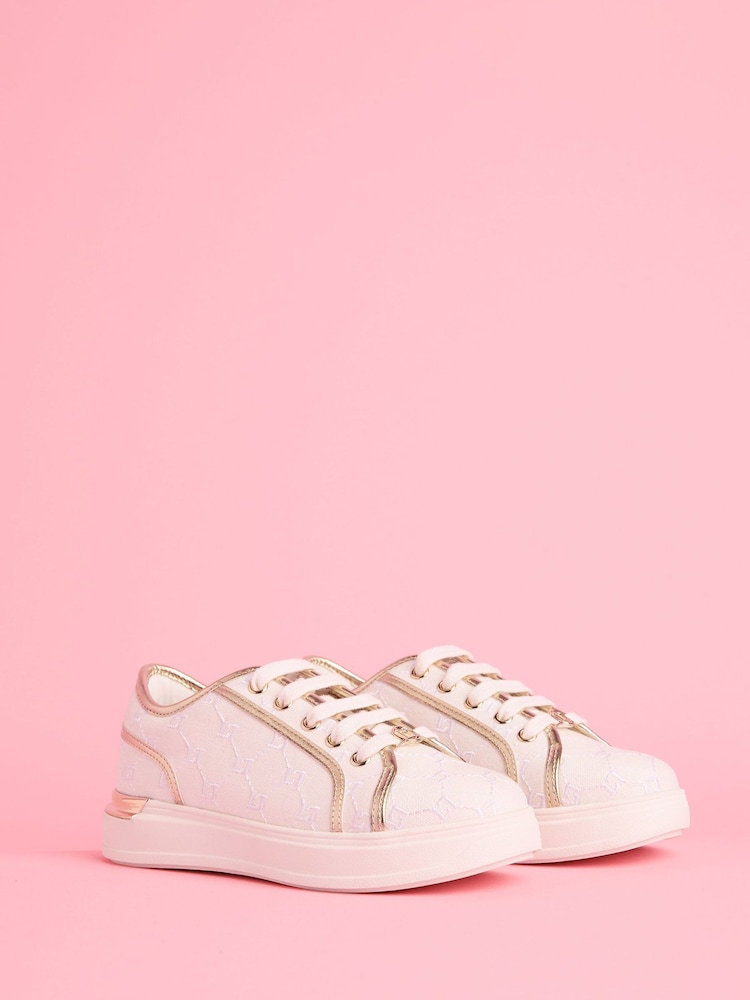 Lona blanca - Lipsy Slim Flat Sole Stripe Gum Outsole Trainers - Imagen 2 de 5 Lona blanca - Lipsy Slim Flat Sole Stripe Gum Outsole Trainers - Imagen 2 de 5