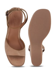 Off The Hook Natural Larson Suede Platform Wedge Sandals - Image 6 of 6