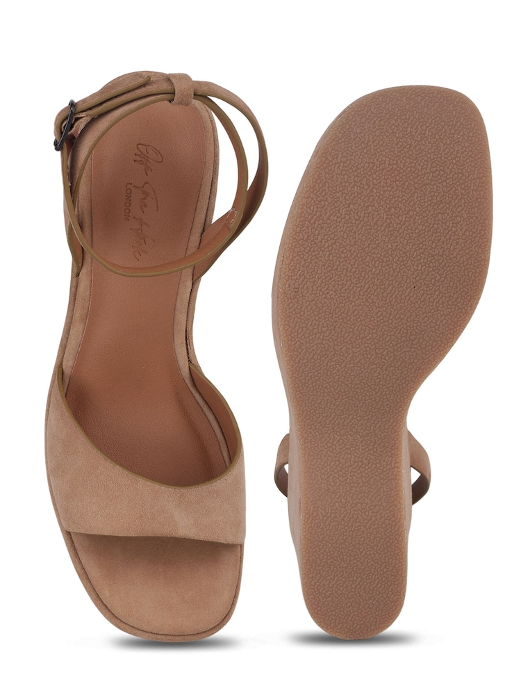 Off The Hook Natural Larson Suede Platform Wedge Sandals - Image 6 of 6 Off The Hook Natural Larson Suede Platform Wedge Sandals - Image 6 of 6