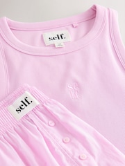 Rosa - eu. Conjunto de pijamas com colete costelado - Imagem 10 de 11