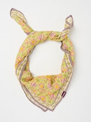 FatFace Green Beeble Printed Hair Scarf - Image 2 of 2