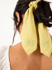 FatFace Beeble Embroidered Tie Scrunchie - Image 2 of 4