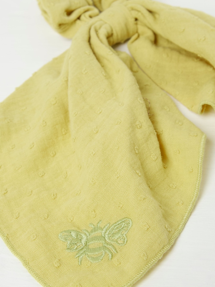 FatFace Beeble Embroidered Tie Scrunchie - Image 4 of 4