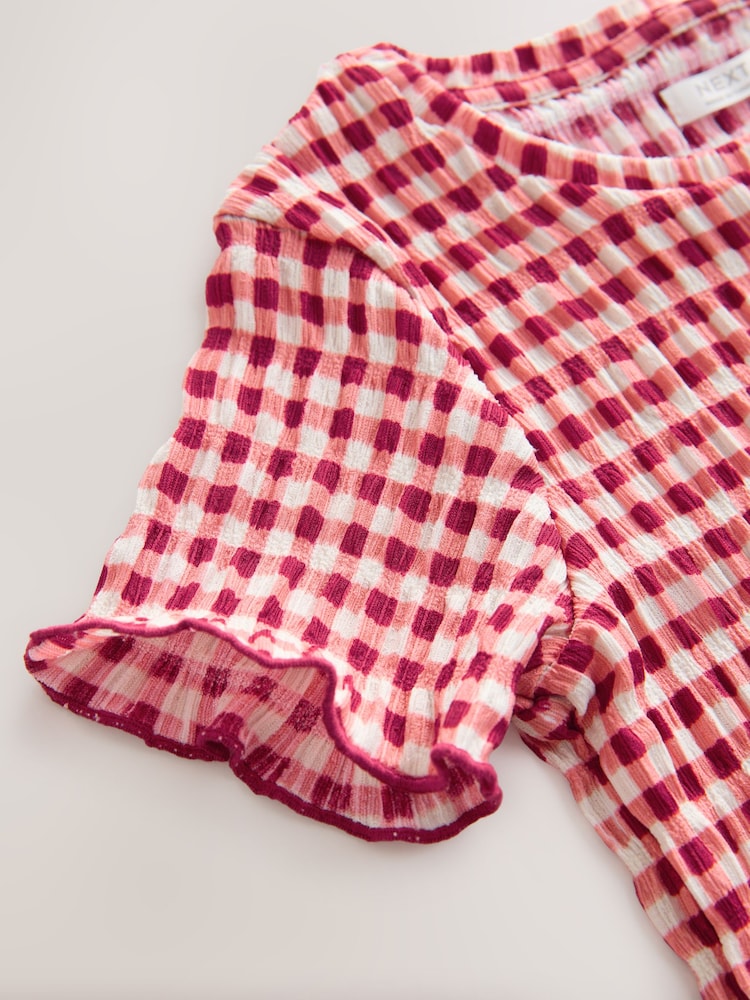 Rouge/Blanc - T-shirt texturé (3-16 ans) - Image 3 of 4