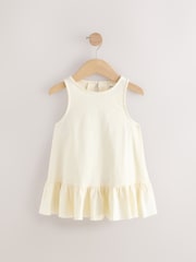 Ecru 100% Cotton Peplum Frill Vest (3-16yrs) - Image 5 of 7