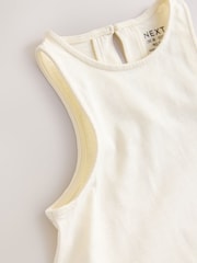 Ecru 100% Cotton Peplum Frill Vest (3-16yrs) - Image 6 of 7