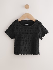 Black Textured T-Shirt (3-16yrs) - Image 3 of 6