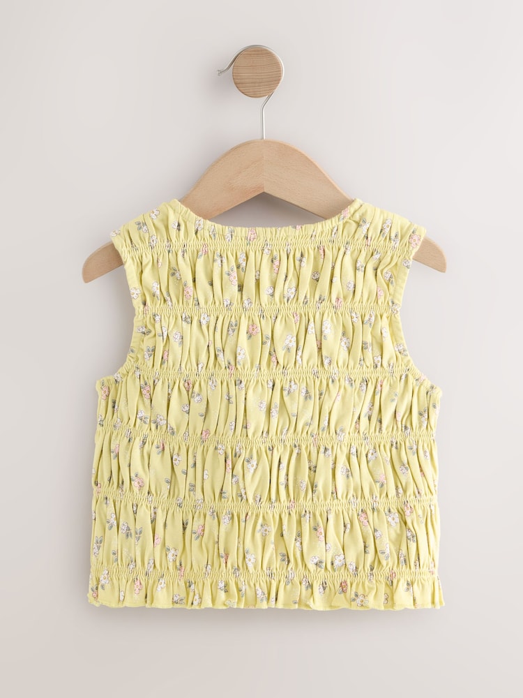 Ditsy Floral Shirred Peplum Vest (3-16yrs) - Image 2 of 4