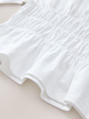 White Shirred Waist T-Shirt (3-16yrs) - Image 6 of 7
