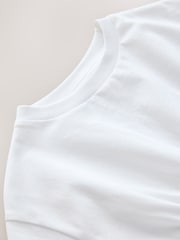 White Shirred Waist T-Shirt (3-16yrs) - Image 7 of 7