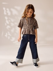 Leopard Shirred Waist T-Shirt (3-16yrs) - Image 4 of 9