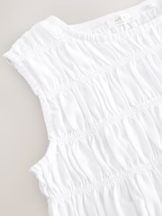 White Shirred Peplum Vest (3-16yrs) - Image 7 of 8