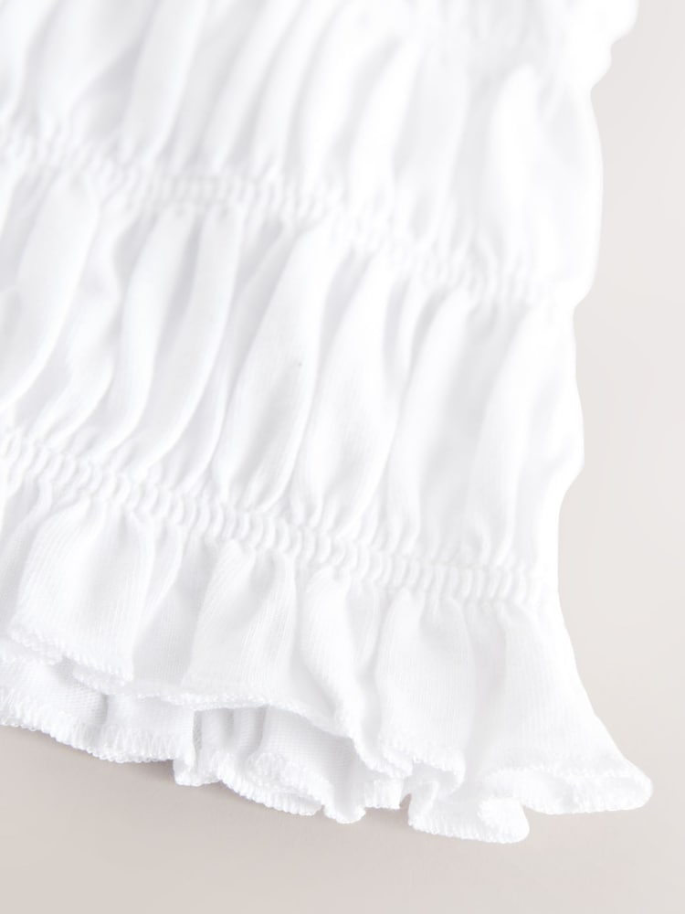 White Shirred Peplum Vest (3-16yrs) - Image 8 of 8