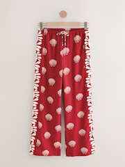 Red Shells Linen Blend Cami Vest Pyjamas - Image 7 of 9