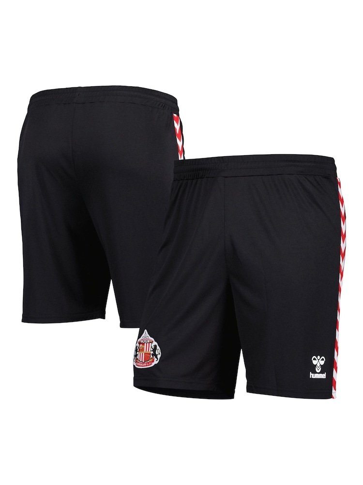 Fanatics Sunderland Home Black Shorts 2024-25 Kids - Image 1 of 4