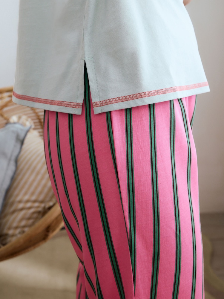 Fluro Pink 100% Cotton Short Sleeve Pyjamas - Image 6 of 6