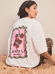Leopard Graphic 100% Cotton Short Sleeve Pyjamas - Image 1 of 7