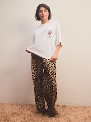 Leopard Graphic 100% Cotton Short Sleeve Pyjamas - Image 2 of 7