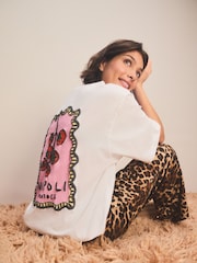 Leopard Graphic 100% Cotton Short Sleeve Pyjamas - Image 3 of 7