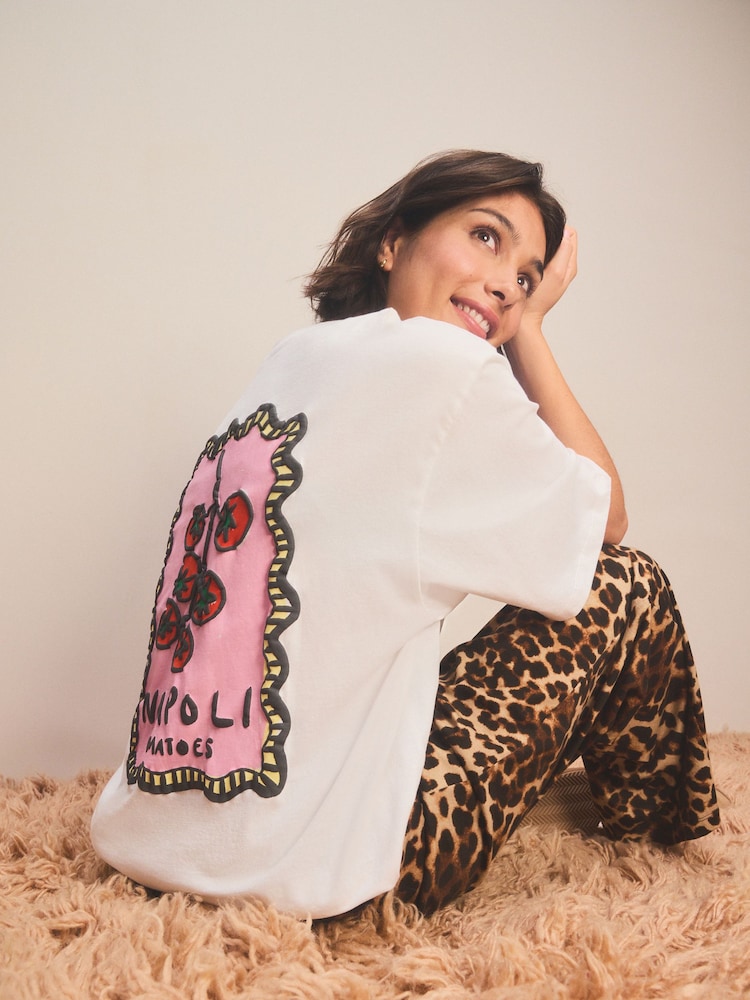 Leopard Graphic 100% Cotton Short Sleeve Pyjamas - Image 3 of 7