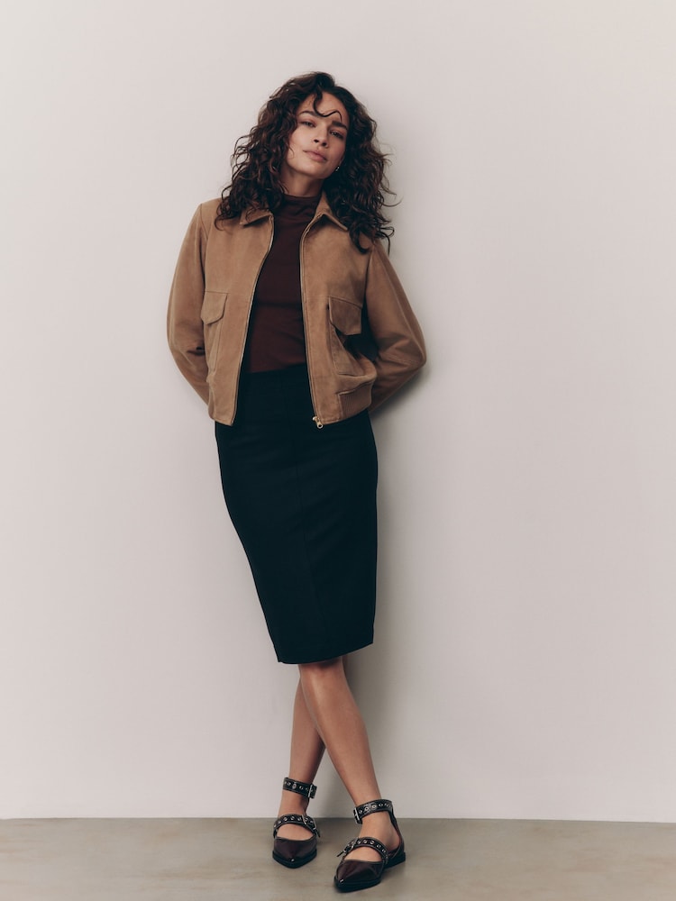 Czarny - Jersey Pencil Skirt - Image 1 of 6