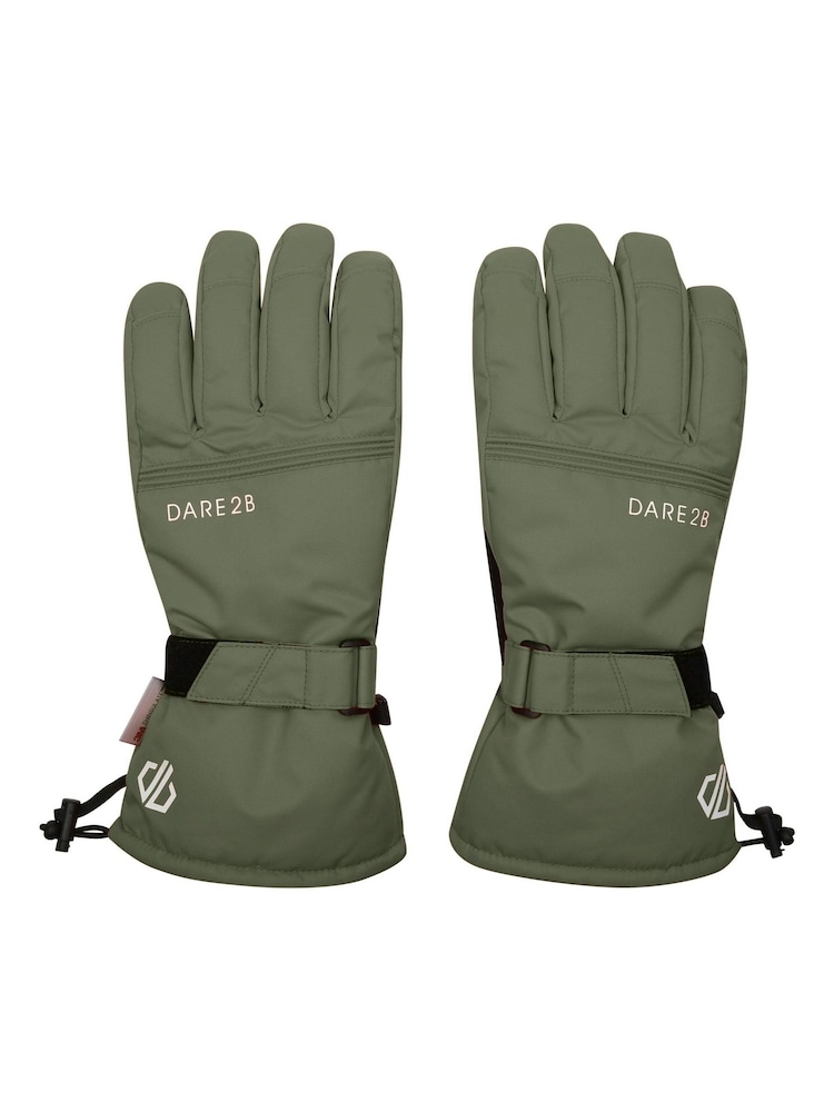 Dare 2b Mens Green Worthy Waterproof Ski Gloves - Image 1 of 4