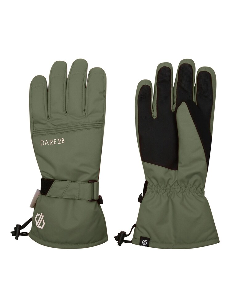Dare 2b Mens Green Worthy Waterproof Ski Gloves - Image 2 of 4
