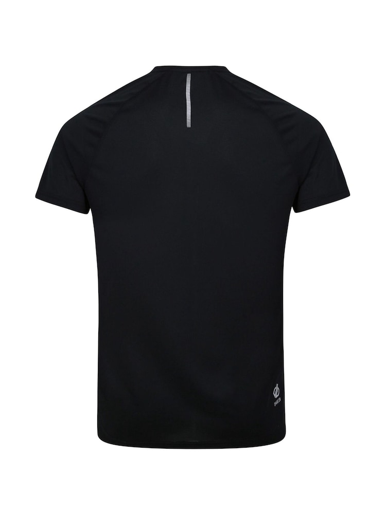 Dare 2b Mens Accelerate Fitness Black T-Shirt - Image 8 of 8