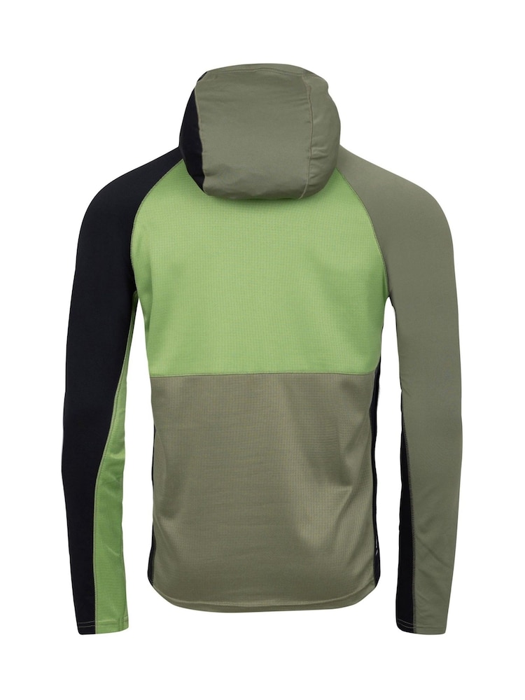 Dare 2b Mens Green Assimilate III Hooded Core Stretch Midlayer Jacket - Image 6 of 6