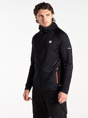 Dare 2b Mens Assimilate III Hooded Core Stretch Midlayer Black Jacket - Image 1 of 7