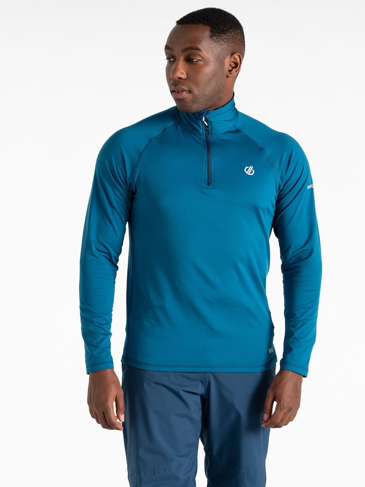 Dare 2b Mens Blue Fuse Up II Recycled Lightweight Core Stretch Midlayer Jumper - Image 1 of 6