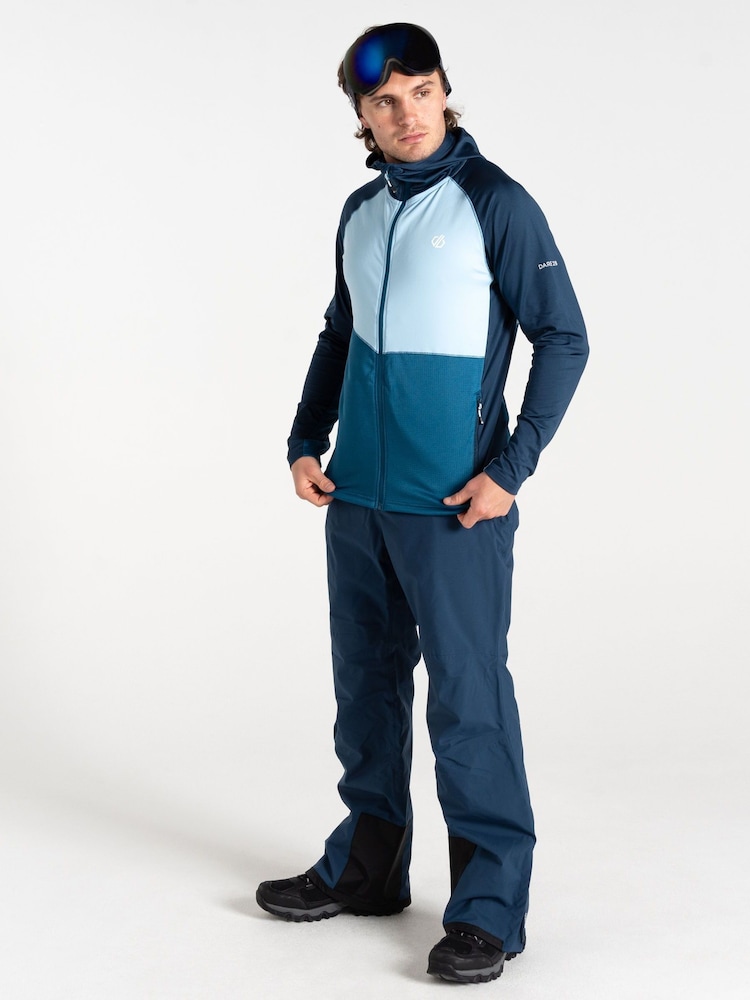 Dare 2b Mens Blue Assimilate III Hooded Core Stretch Midlayer Jacket - Image 2 of 7