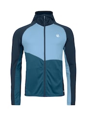 Dare 2b Mens Blue Assimilate III Hooded Core Stretch Midlayer Jacket - Image 5 of 7