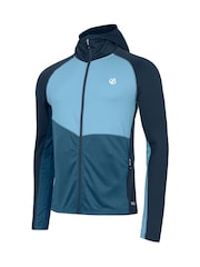 Dare 2b Mens Blue Assimilate III Hooded Core Stretch Midlayer Jacket - Image 6 of 7