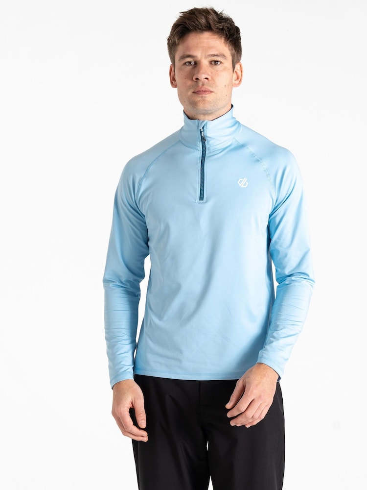 Dare 2b Mens Blue Fuse Up II Recycled Lightweight Core Stretch Midlayer Jumper - Obraz 1 z 1