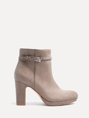 Linzi Brown Stefani Heeled Ankle Boots With Buckle Detail - Image 2 of 7
