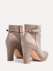 Linzi Brown Stefani Heeled Ankle Boots With Buckle Detail - Image 3 of 7