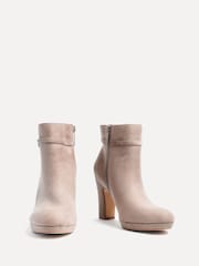 Linzi Brown Stefani Heeled Ankle Boots With Buckle Detail - Image 4 of 7