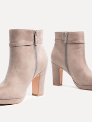 Linzi Brown Stefani Heeled Ankle Boots With Buckle Detail - Image 5 of 7