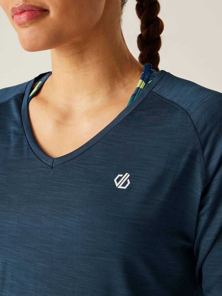 Dare 2b Womens Blue Discern Lightweight T-Shirt - Image 4 of 7