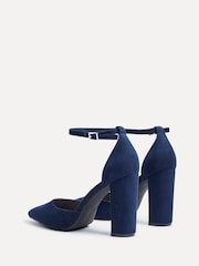 Linzi Blue Mara Court Shoes With Ankle Strap And Block Heel - Image 5 of 6