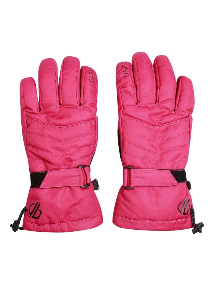 Dare 2b Womens Pink Acute Waterproof Ski Gloves - Image 1 of 4