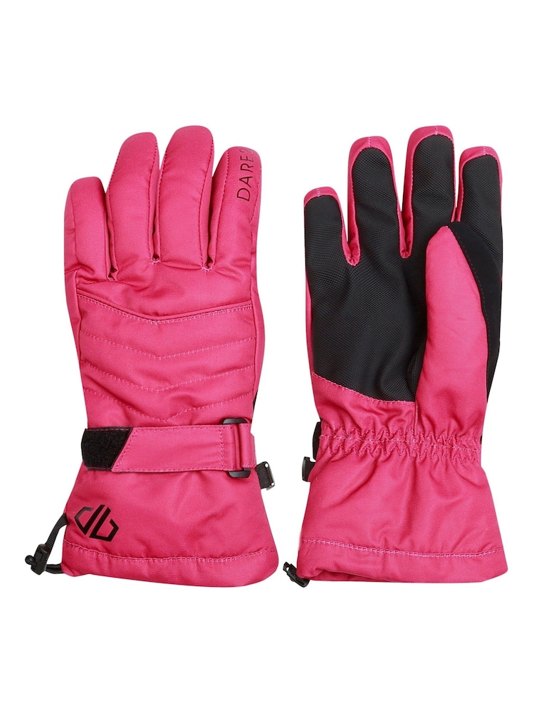 Dare 2b Womens Pink Acute Waterproof Ski Gloves - Image 2 of 4