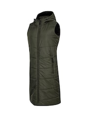 Dare 2b Womens Green Distinguish Long Line Padded Gilet - Image 8 of 9