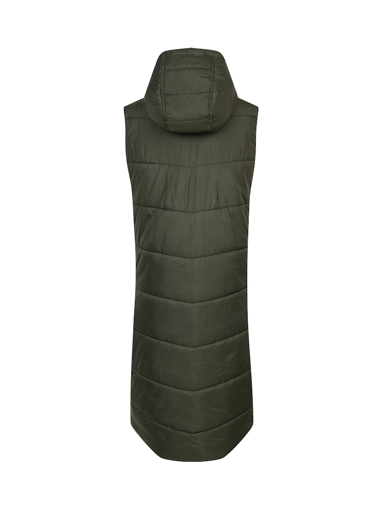 Dare 2b Womens Green Distinguish Long Line Padded Gilet - Image 9 of 9