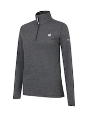 Dare 2b Womens Grey Lowline II Lightweight Core Stretch Midlayer Jumper - Image 2 of 3